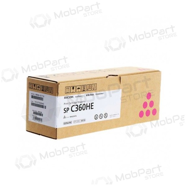 Ricoh SP C360HE (408186) δοχείο τόνερ λέιζερ, ματζέντα