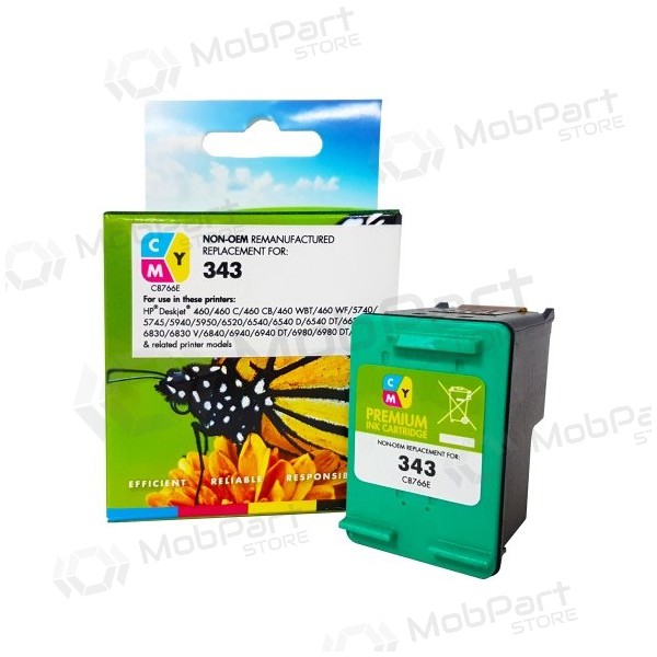 Static Control δοχείο μελάνης CMY, συμβατό με HP 343 Tri-color (C8766EE) 330 σελ.